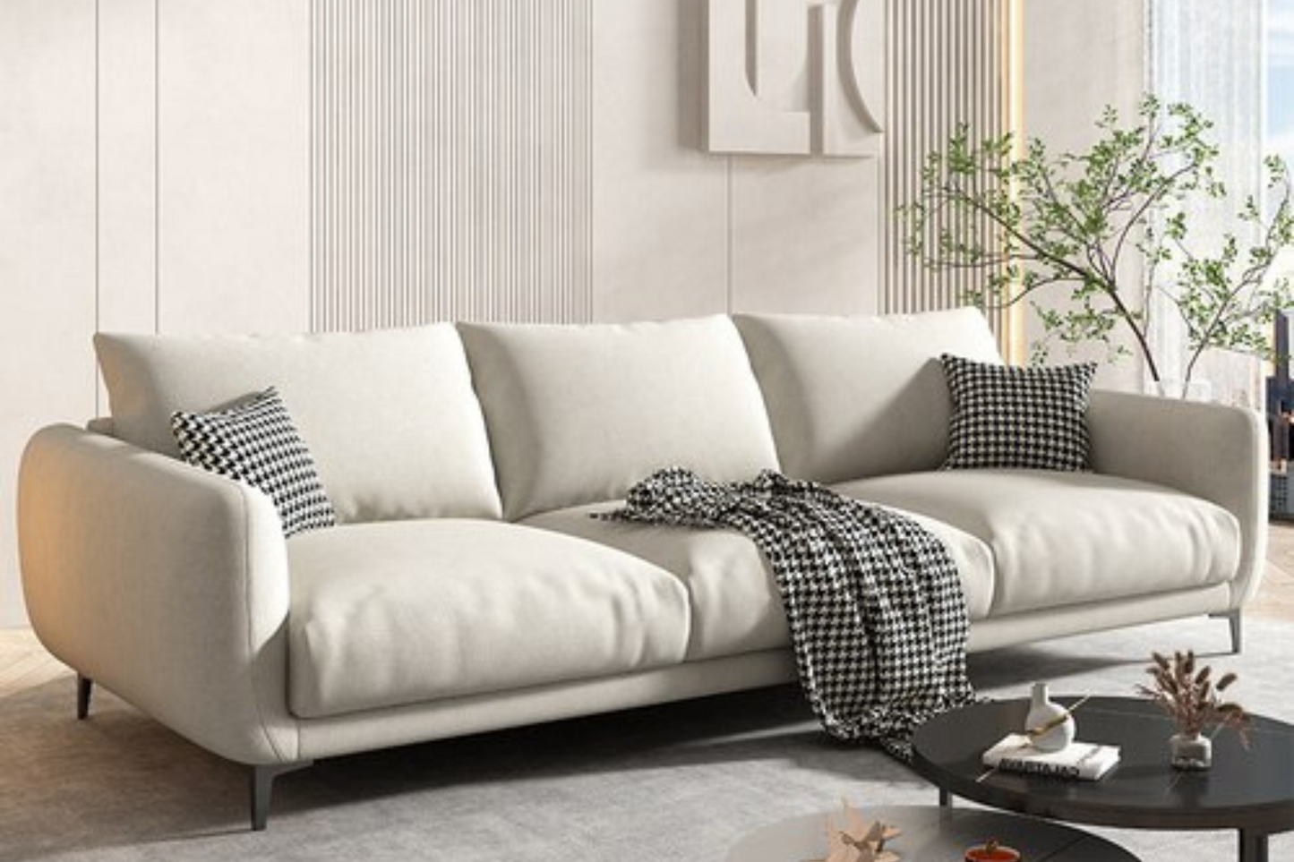 Sofá Reclinable Vintage con Organizador Ergonómico de Cuerpo Completo