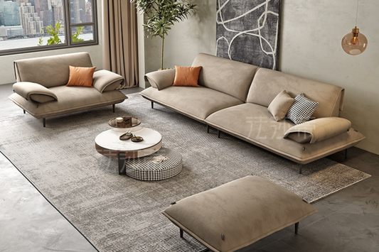 Sofá Vintage con Protector contra Arañazos, Minimalista, de Lujo para Sala de Estar