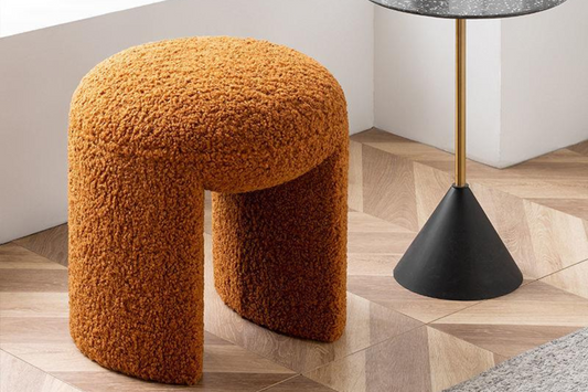 Taburete Redondo Pequeño de Diseño Nórdico