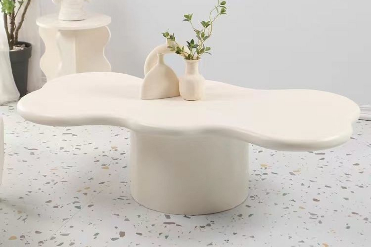 Mesa Baja Irregular Nórdica de Bistró en Forma de Nube HY50CT