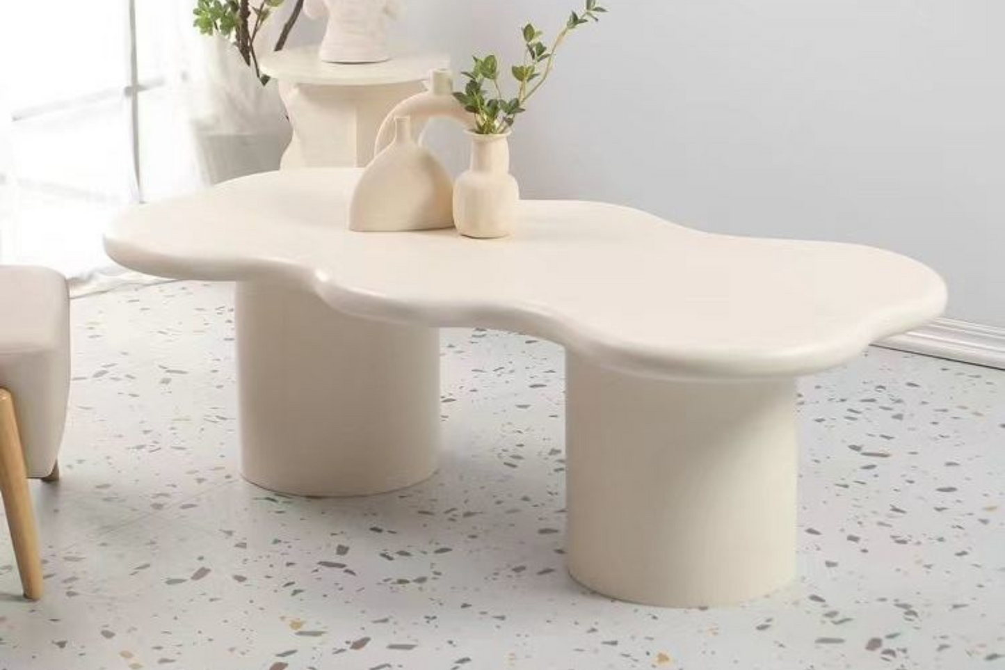 Mesa Baja Irregular Nórdica de Bistró en Forma de Nube HY50CT