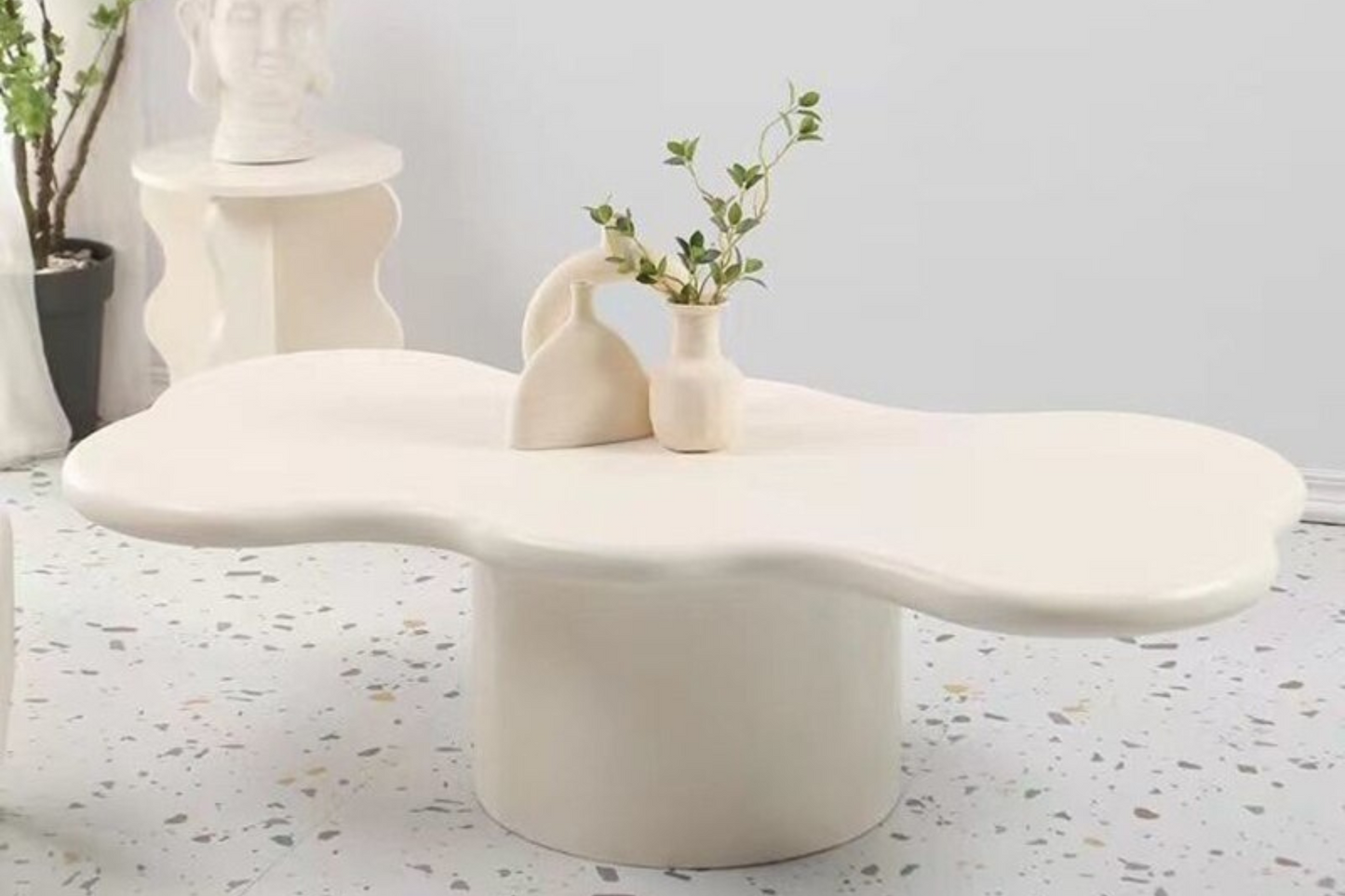 Mesa Baja Irregular Nórdica de Bistró en Forma de Nube HY50CT