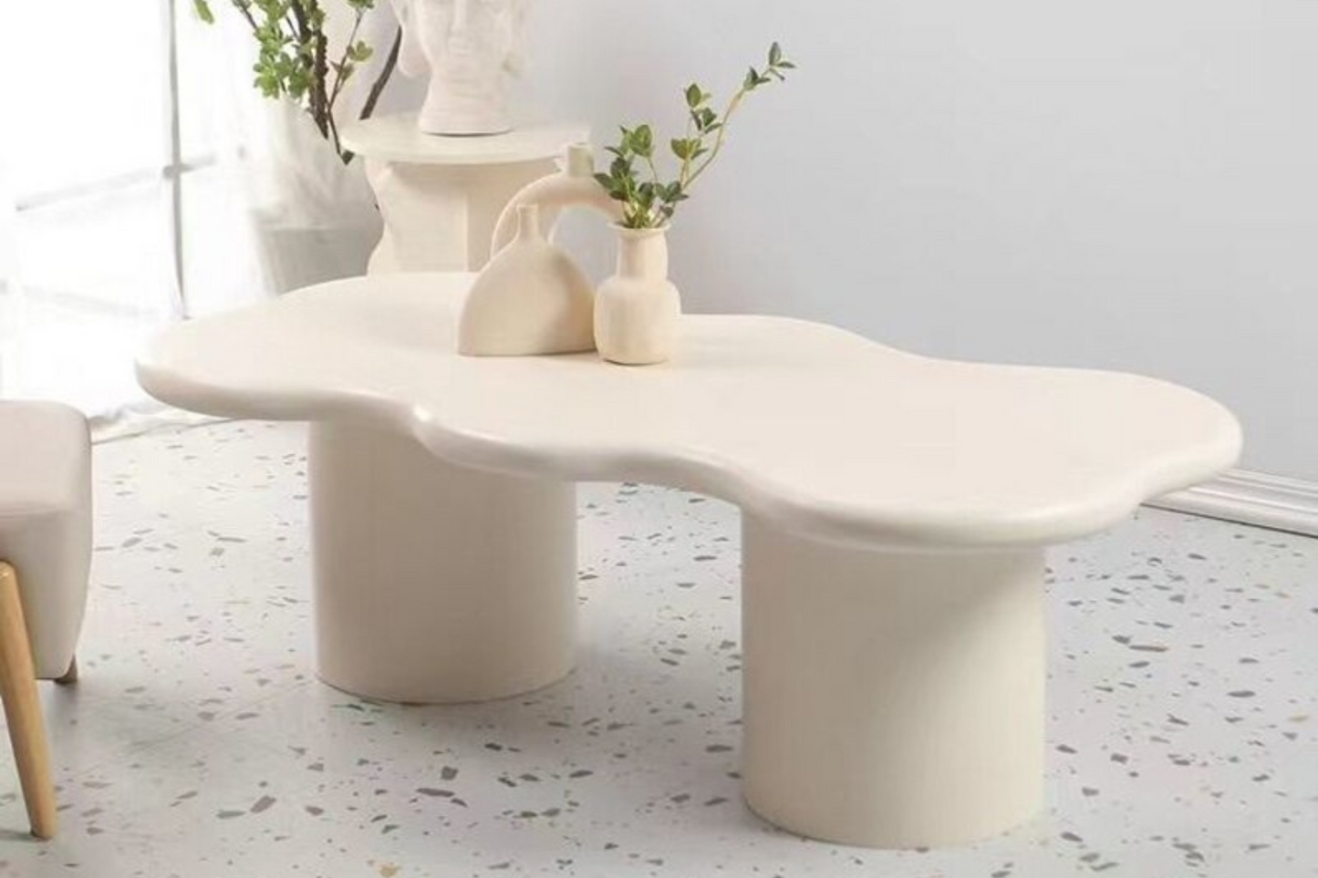 Mesa Baja Irregular Nórdica de Bistró en Forma de Nube HY50CT