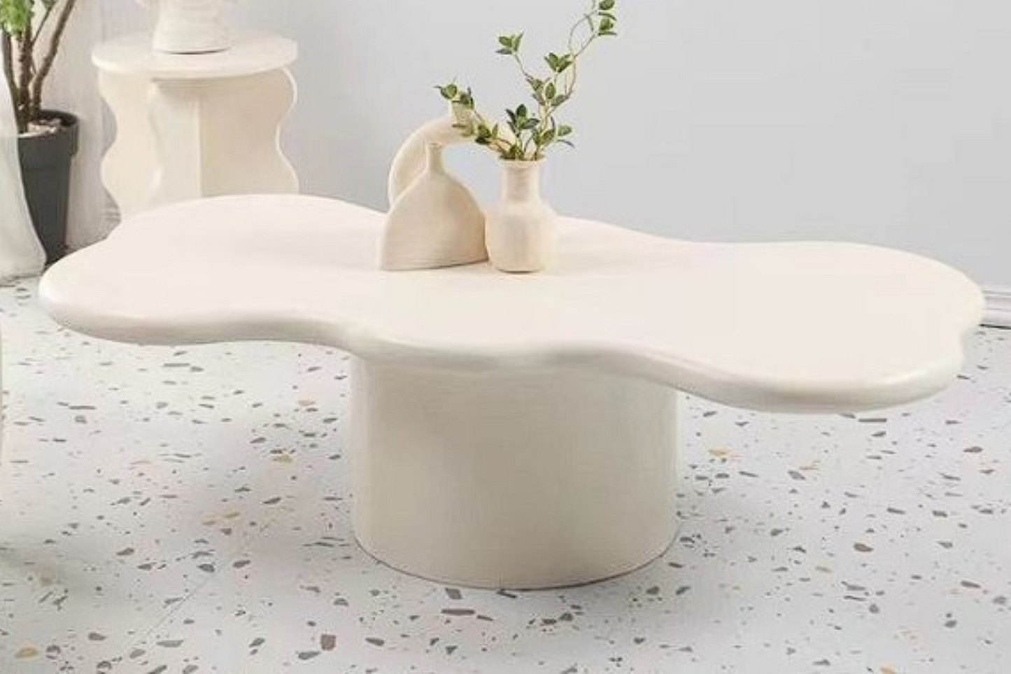 Mesa Baja Irregular Nórdica de Bistró en Forma de Nube HY50CT